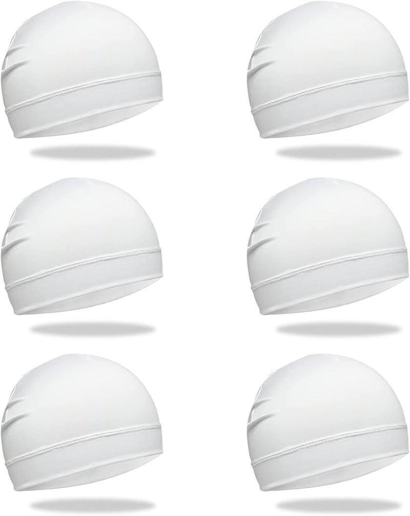 Owoniule 6 Pcs Skull Cap Sweat Wicking Helmet Liner Breathable Cycling Beanie Running Sports Hat Cooling Head Wraps for Men - Image 1